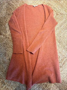 Calypso St. Barth Open Front Duster in Terra Cotta  Size Small L